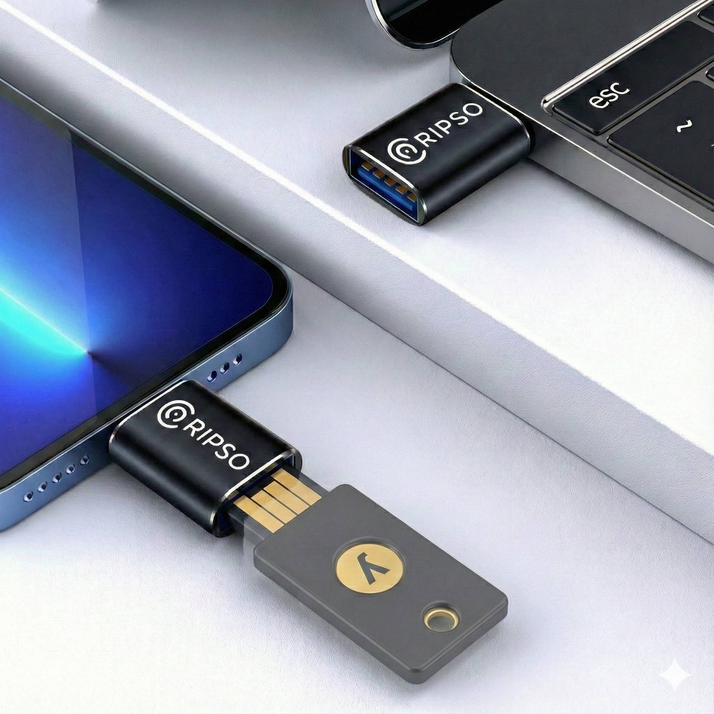CRIPSO Adaptador OTG de USB-A a USB-C